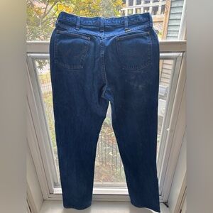 Vintage Wrangler Jeans 32x36 – High-Waisted Straight Leg Dark Wash Denim